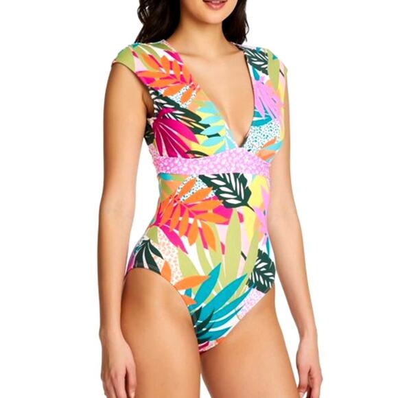 Bleu By Rod Beattie Wild At Heart One-Piece Swimsuit 12 - Picture 1 of 9